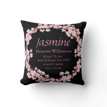 Gepersonaliseerde Garland roze zwarte baby geboort