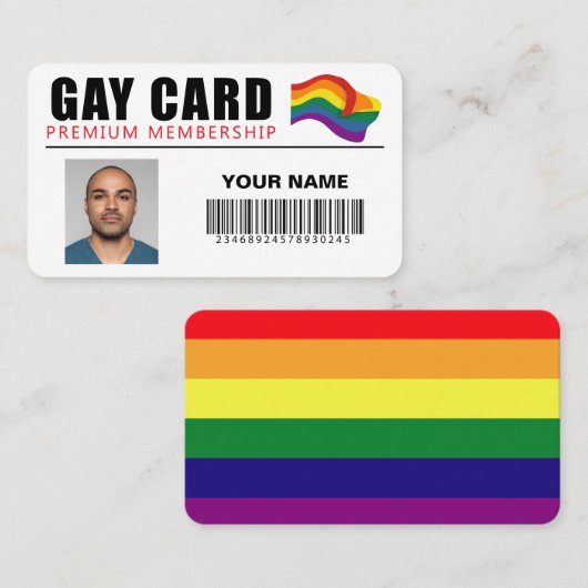 Gepersonaliseerde Gay Kaart Premium Lidmaatschapsi Visitekaartje (Voorkant / Achterkant)
