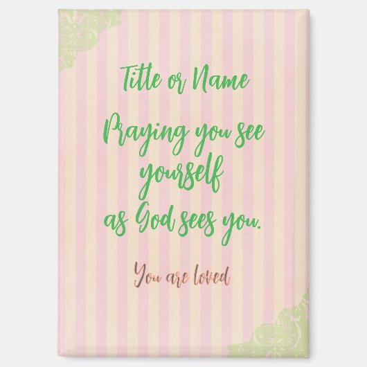 Gepersonaliseerde gebedsofferte magneet (Voorkant)