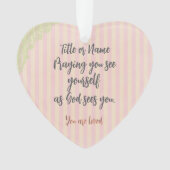 Gepersonaliseerde gebedsofferte ornament (voorkant)