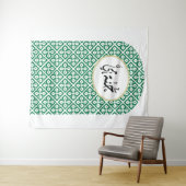 Gepersonaliseerde gebogen Palestijnse henna achter Wandkleed (In Situ (horizontaal))