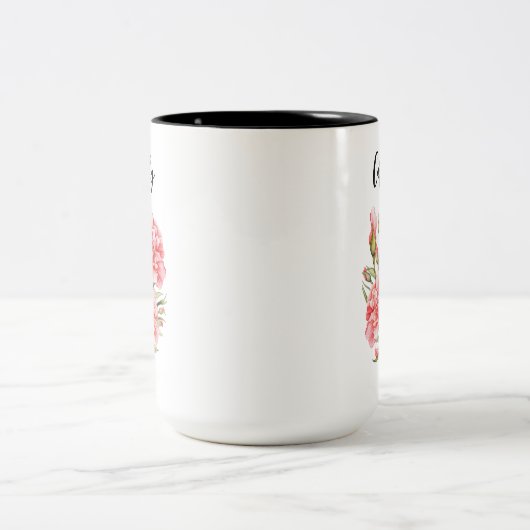 Gepersonaliseerde Geboorte Bloem Mok - Aangepaste (Center)