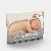 Gepersonaliseerde geboorteaankondiging van de Baby Fotoblokken (Links)