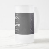 Gepersonaliseerde geboortejaar verjaardagsglas mok (Voorkant rechts)