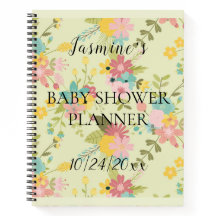 Gepersonaliseerde geel roze groene bloemen Baby sh