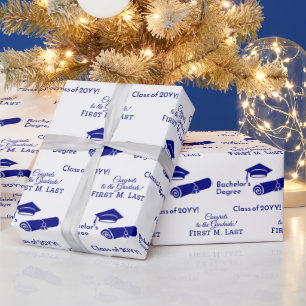 Gepersonaliseerde Gefeliciteerd Afstuderen Cap Dip Cadeaupapier