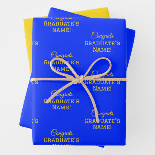 Gepersonaliseerde Gefeliciteerd Afstuderen Naam! G Inpakpapier Vel