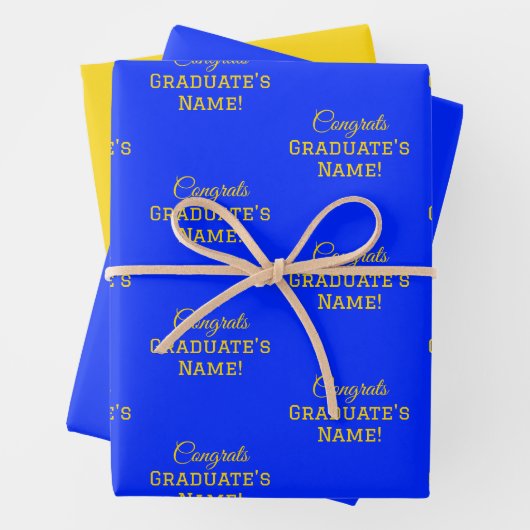 Gepersonaliseerde Gefeliciteerd Afstuderen Naam! G Inpakpapier Vel (In situ)