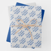 Gepersonaliseerde Gefeliciteerd met pensioen! Blau Inpakpapier Vel (In situ)