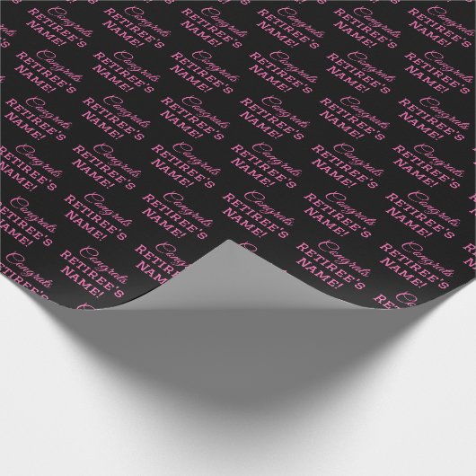 Gepersonaliseerde Gefeliciteerd met pensioen! Heet Cadeaupapier (Hoek)