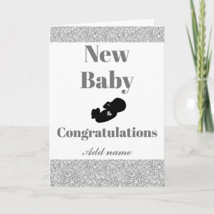 Gepersonaliseerde Gefeliciteerd nieuwe babykaart Kaart