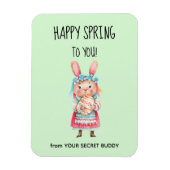 Gepersonaliseerde Geheime Boeddy Happy Spring Flex Magneet (Verticaal)