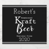 Gepersonaliseerde geHomebreide bier Etiket (Enkel label)