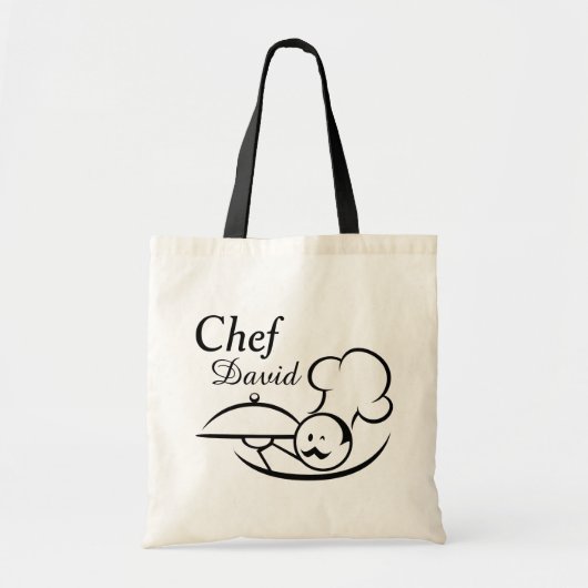 Gepersonaliseerde geïllustreerde Chef Tote Bag (Voorkant)
