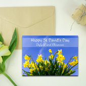 Gepersonaliseerde Gele Daffodils St David's Day Kaart