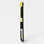 Gepersonaliseerde gele Damask Black Stripes Case-Mate iPhone Case (Achterkant/links)