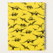 Gepersonaliseerde Gele Dinosaur Planner voor Kinde (Achterkant)