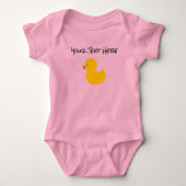 Gepersonaliseerde gele ducky romper (Voorkant)
