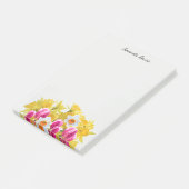 Gepersonaliseerde gele narcis bloemnoten post-it® notes (Schuin)
