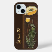 Gepersonaliseerde gele papaver Tegel Case-Mate iPhone Case (Achterkant)
