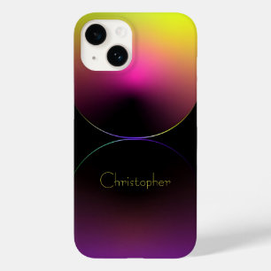 Gepersonaliseerde gele radiale textuur iphone 15 Case-Mate iPhone 14 hoesje