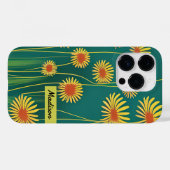Gepersonaliseerde gele wilde bloemen Case-Mate iPhone case (Achterkant (horizontaal))