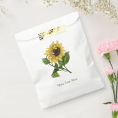 Gepersonaliseerde gele zonnebloem bedankzakje (Gezegeld)