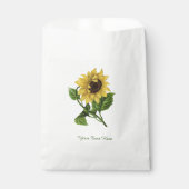 Gepersonaliseerde gele zonnebloem bedankzakje (Voorkant)