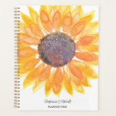 Gepersonaliseerde Gele Zonnebloem Planner (Voorkant)
