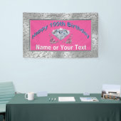 Gepersonaliseerde Gelukkige 100ste Verjaardagsbann Spandoek (Beurs)