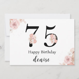 Gepersonaliseerde Gelukkige 75ste Verjaardag Kaart