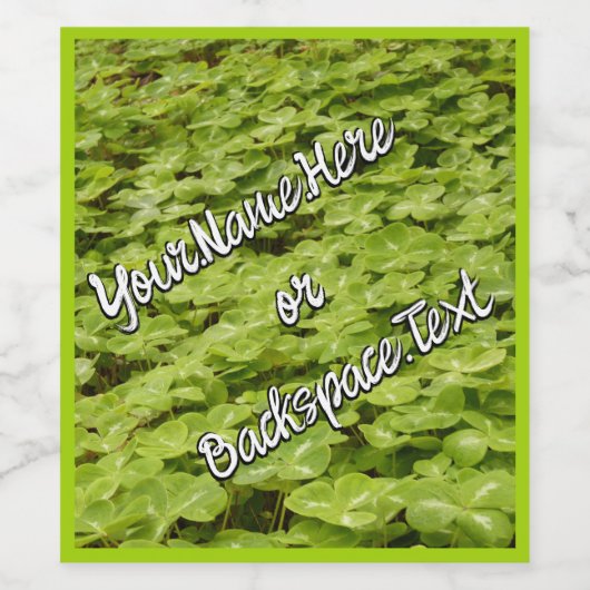 Gepersonaliseerde Geluksflesetiketten St Patrick's Wijn Etiket (Enkel label)
