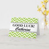 Gepersonaliseerde gelukskaarten met chevron patroo kaart (Gele Bloem)