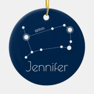 Gepersonaliseerde Gemini Constellation Ornament