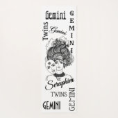 Gepersonaliseerde Gemini MaskLady Zodiac Yogamat (Achterkant)