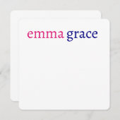 Gepersonaliseerde geMonogramsserij Kaart (Voorkant / Achterkant)