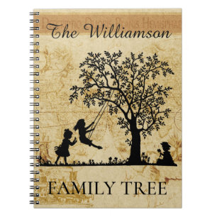 Gepersonaliseerde Genealogie Vintage Familiestambo Notitieboek