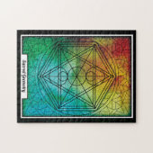 Gepersonaliseerde Geometrie Mandala Legpuzzel (Horizontaal)