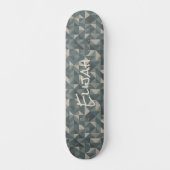 Gepersonaliseerde Geometrische Tegel Skateboard Sc (Voorkant)
