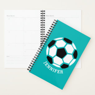 Gepersonaliseerde Geometrische Voetbal Kinder spor Planner