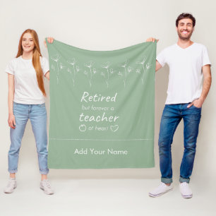 Gepersonaliseerde Gepensioneerde Leraar Sage Groen Fleece Deken