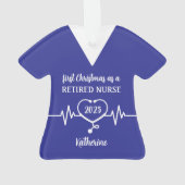Gepersonaliseerde gepensioneerde verpleegster Kers Ornament (achterkant)