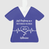 Gepersonaliseerde gepensioneerde verpleegster Kers Ornament (voorkant)