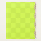 Gepersonaliseerde geruite neon lime groene markeer planner (Achterkant)