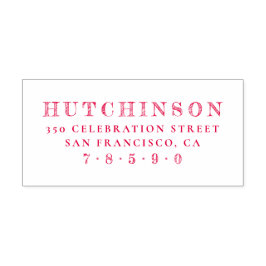 Gepersonaliseerde geschetste familienaam Retouradr Zelfinktende Stempel