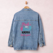 Gepersonaliseerde Geslacht Onthullen Roze of Blauw Denim Jacket (Hangar)