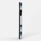 Gepersonaliseerde gestreepte nautische blauw Case-Mate iPhone case (Achterkant/rechts)