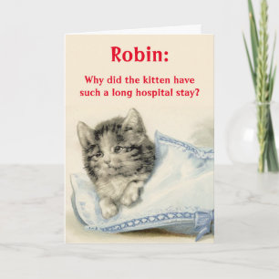 Gepersonaliseerde Get Well Kaart met Schattigee Ca
