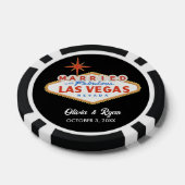 Gepersonaliseerde Getrouwd in Las Vegas Wedding Fa Poker Chips (Enkel)