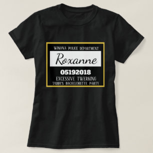 Gepersonaliseerde gevangenis vrijgezellenfeest bru t-shirt